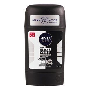 Дезодор Nivea 50 мл стік д/чол. антиперспірант чорне та біле Невидимий Original 1577344 фото