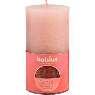 Свіча Bolsius 130/68 містичний рожевий + бурштин арт. 103668647104 1571673 фото