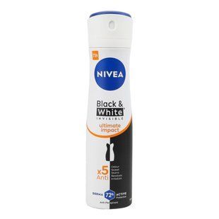 Дезодор Nivea 150 мл deo спрей чорне та біле Невидимий Extra 1477094 фото