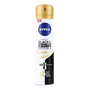 Дезодор Nivea 150 мл deo спрей Чорне та біле невидимий Гладкий шовк 1419712 фото