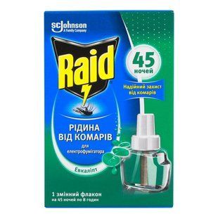 Рідина Raid 45 ночей проти комарів Евкаліпт д/фумігатора 1100810 фото