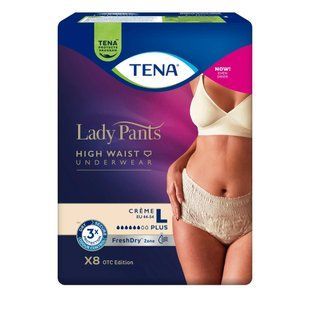 Труси д/дорослих Tena 8 шт. урологічні Lady Pants Plus Creme L 1586510 фото