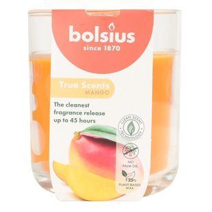 Свіча Bolsius в скл. аром 97/85 True scents манго 45 год., арт. 101924940310 1672172 фото