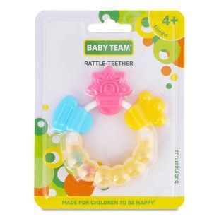 Прорізувач-брязкальце Baby Team Квіточка 8410 1418980 фото