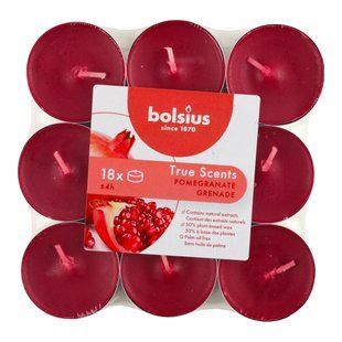 Свічки-таблетки Bolsius 4 год. 18 шт. True Scents Гранат, арт. 101926943415 1450202 фото