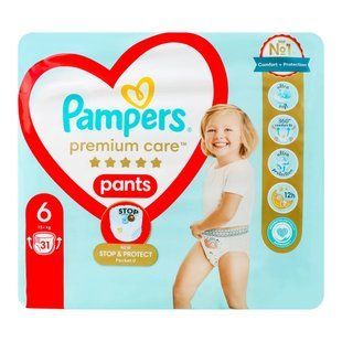 Підг.-трусики Pampers Premium Care Pants 31 шт. Extra Large (15+ кг) 1387054 фото