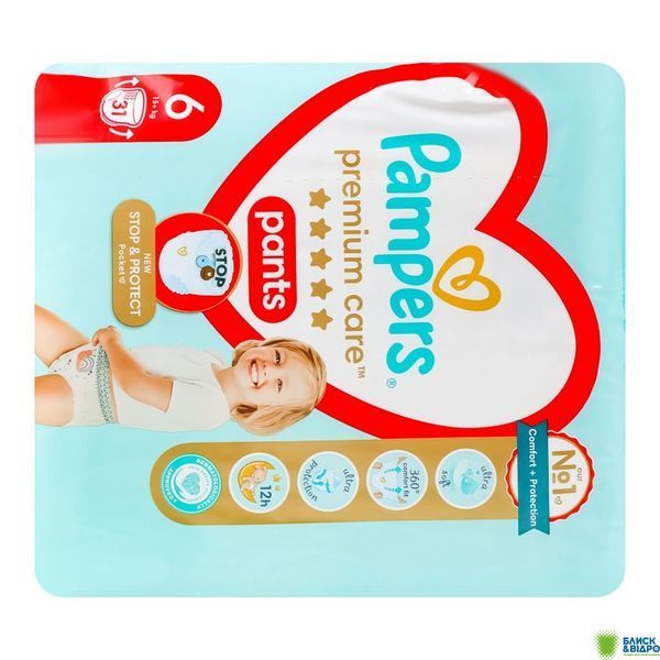 Підг.-трусики Pampers Premium Care Pants 31 шт. Extra Large (15+ кг) 1387054 фото