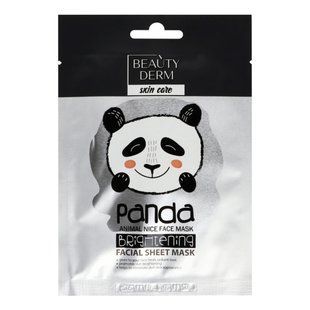 Маска Beauty Derm 25 мл тканинна відбілююча Animal panda whitening 1446471 фото