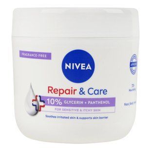 Крем д/тіла Nivea 400 мл Відновлення та догляд д/чутливої та подразненої шкіри 1628938 фото