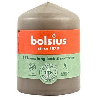 Свіча Bolsius 80/58 сіра 17 год. арт. 103614066922 1694608 фото