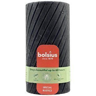 Свіча Bolsius 130/68 рустік сіра 60 год. 103638050331 1701128 фото