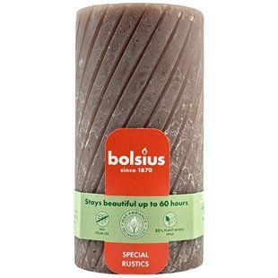 Свіча Bolsius 130/68 рустік корич. 60 год. 103638050324 1701130 фото