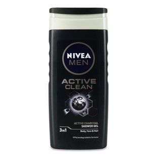 Гель д/душу Nivea 250 мл Сила Вугілля 84045 1195992 фото