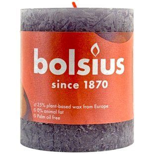 Свіча Bolsius 80/68 рустік Морозна лаванда, 35 год., арт. 103668780356 1517044 фото
