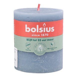 Свіча Bolsius 80/68 рустік Небесний синій, 35 год., арт. 103668780357 1663583 фото