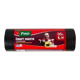 Пакет д/сміття МЖ/FINO 35 л 30 шт. із затяж. 1839/7036 466773 фото